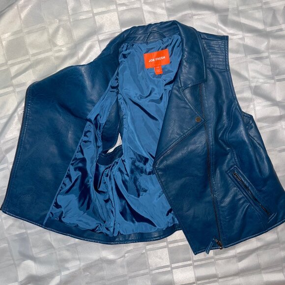 π Bundle Deal: 4 for $20! π Teal blue grunge rocker vest L - Picture 4 of 12